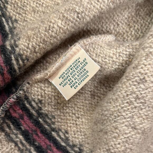 Vintage Wool Blend Striped Button Cardigan Sweater St Johns Bay L Made in USA - Picture 7 of 8